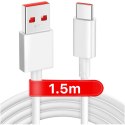 Kabel USB - USB-C typ C Alogy mocny szybki 67W 6A PD 1.5M przewód Biały