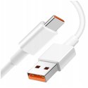 Kabel USB - USB-C typ C Alogy mocny szybki 67W 6A PD 1.5M przewód Biały