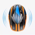 Kask rowerowy dziecięcy z odpinaną szczęką Rockbros TT-32SOBL-S rozmiar S - czarno-pomarańczowy