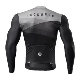Koszulka kolarska Rockbros 15120009005 z długim rękawem wiosna/lato XXL - czarna