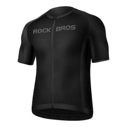 Koszulka rowerowa Rockbros 15120002006 z krótkim rękawem XXXL - czarna