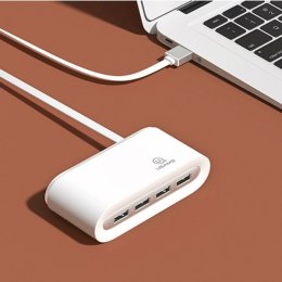 USAMS Adapter HUB 4xUSB 2.0 biały/white SJ238FX01 (US-SJ238)