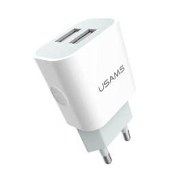 USAMS Ład. siec. 2xUSB 2,4A USB-C biały/white TCCUJT01 J-TU Series