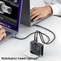 USAMS Ład. siec. 2xUSB-C+2xUSB T44 100W PD3.0 +QC3.0 Fast Charging + kabel U71 USB-C na USB-C czarny/black UCTZ01