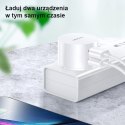 USAMS Ład. siec. 2xUSB T20 2,1A 3w1 (lightning+microUSB+USB-C) biały/white round Fast Charging XTXLOGT203101