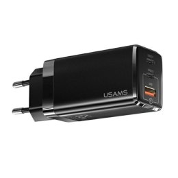 USAMS Ład. siec. MT 2xUSB-C+USB GaN 65W T33 PD (only head) Fast Charging czarny/black CC110TC01 (US-CC110)