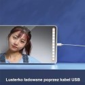 USAMS Lusterko ze światłem LED do auta czarne/black ZB175CZHZJ02 (US-ZB175) montowane na osłaonę przeciwsłoneczną