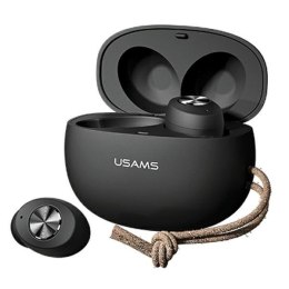 USAMS Słuchawki Bluetooth 5.0 TWS ES series bezprzewodowe czarny/black BHUES02