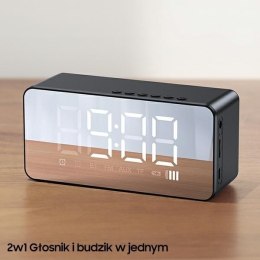 USAMS zegar elektroniczny z głośnikiem bluetooth czarny/black YX7LY01 (US-YX007)