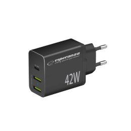 ESPERANZA ŁADOWARKA SIECIOWA 42W USB-C PD 30W / 2x USB-A 12W