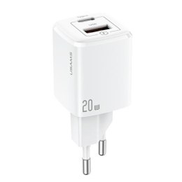 USAMS Ład. siec. 1xUSB-C+1xUSB T37 20W (only head) Super SI PD3.0 +QC3.0 Fast Charging biały/white CC128TC02 (US-CC128)