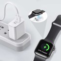 Kabel USB do ładowania 2w1 ładowarka indukcyjna magnetyczna do Apple Watch Przewód do iPhone Lightning Yesido CA70 2.4A 1.2m Bia