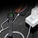 Kabel USB do ładowania 2w1 ładowarka indukcyjna magnetyczna do Apple Watch Przewód do iPhone Lightning Yesido CA70 2.4A 1.2m Bia