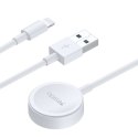 Kabel USB do ładowania 2w1 ładowarka indukcyjna magnetyczna do Apple Watch Przewód do iPhone Lightning Yesido CA70 2.4A 1.2m Bia