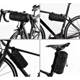 Torba rowerowa ESLNF sakwa saszetka uchwyt na rower kierownicę ramę 2.5L (S) 23.6x10.5x10cm czarna