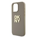 DKNY DKHCP15LPBSWSE iPhone 15 Pro 6.1" beżowy/beige hardcase Wrist Strap Stock Logo