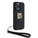 DKNY DKHCP15XPBSWSK iPhone 15 Pro Max 6.7" czarny/black hardcase Wrist Strap Stock Logo