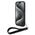 DKNY DKHCP15MPBSWSK iPhone15 Plus 6.7" czarny/black hardcase Wrist Strap Stock Logo