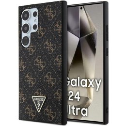 Guess nakładka do Samsung Galaxy S24 Ultra GUHCS24LPG4GPK czarna HC PU 4G TRIANGLE