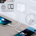 Ładowarka sieciowa szybka 35W 2x USB-C USB typ C PD do iPhone + Kabel type-C 1m Alogy Biała