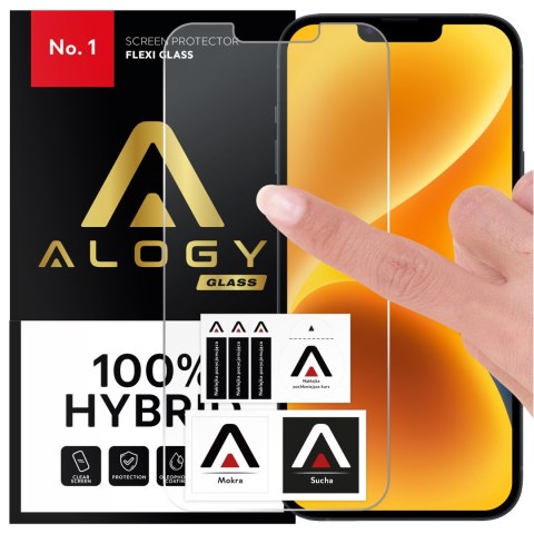 Szkło hybrydowe do Apple iPhone 14 Plus na ekran Alogy Flexi Glass 9H Case Friendly płaskie na ekran