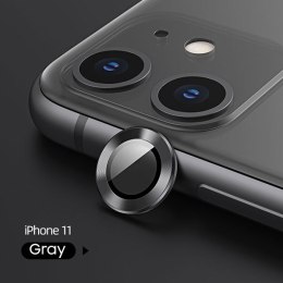 USAMS Camera Lens Glass iPhone 11 Pro Max metal ring szary/grey BH573JTT01 (US-BH573)