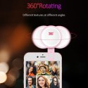 USAMS Lampka LED do Selfie różowy/pink ZB55D01 (US-ZB055)