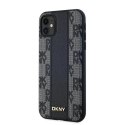 DKNY DKHMN61PCPVSLK iPhone 11 / Xr 6.1" czarny/black hardcase Leather Checkered Mono Pattern MagSafe