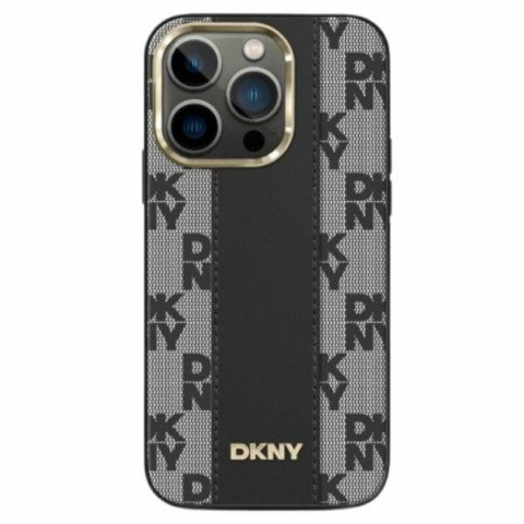 DKNY DKHMP13XPCPVSLK iPhone 13 Pro Max 6.7" czarny/black hardcase Leather Checkered Mono Pattern MagSafe