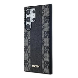 DKNY DKHMS24LPCPVSLK S24 Ultra S928 czarny/black hardcase Leather Checkered Mono Pattern MagSafe