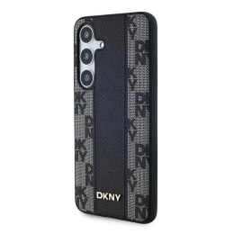 DKNY DKHMS24MPCPVSLK S24+ S926 czarny/black hardcase Leather Checkered Mono Pattern MagSafe