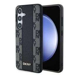 DKNY DKHMS24SPCPVSLK S24 S921 czarny/black hardcase Leather Checkered Mono Pattern MagSafe