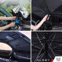 Samochodowy parasol przeciwsłoneczny do samochodu auta osłona szyby przeciwsłoneczna UV Alogy Car L 135x79cm czarny