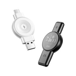 XO ładowarka bezprzewodowa indukcyjna do smartwacha QI CX026 USB+USB-C 2,5W biała