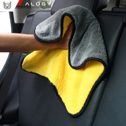 Ręcznik samochodowy dwustronny 30x40 cm welurowy Mikrofibra do mycia osuszania samochodu auta ścierka Alogy Car Detailing