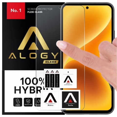 Szkło hybrydowe do Samsung Galaxy A35 / A55 5G na ekran Alogy Flexi Glass 9H Case Friendly płaskie na ekran