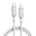 XO kabel NB-Q250B PD USB-C - USB-C 0,35m 60W biały