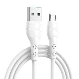 XO kabel NB240 USB - microUSB 1,0m 2,4A biały