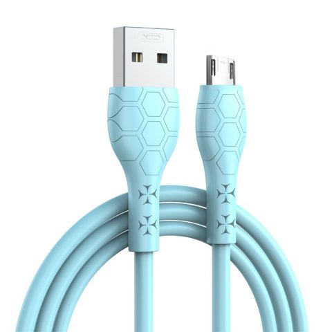 XO kabel NB240 USB - microUSB 1,0m 2,4A niebieski