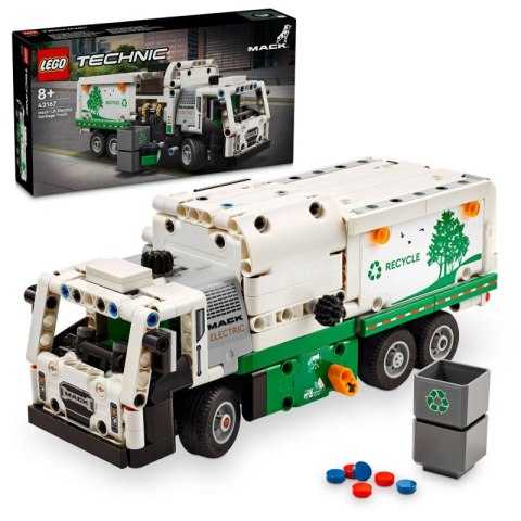 Klocki LEGO TECHNIC Śmieciarka MACK® LR ELECTRIC 503 Elementy 42167