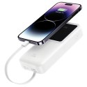 USAMS Powerbank z wbudowanymi kablami USB-C+Lightning 30000 mAh 20W PD+Qc 3.0 Fast Charge X-chel Series fioletowy/purple 30KCD21