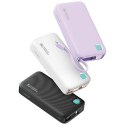 USAMS Powerbank ze zwijanym kablem USB-C Retractable 10000 mAh PD 20W Fast Charge XY Series fioletowy/purple 10KCD22403 (US-CD22