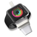 4smarts Ładowarka indukcyjna VoltBeam Mini dla Apple Watch 1-8/SE z kablem 1m USB-A 2.5W biały/white 462332