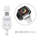 4smarts Ładowarka indukcyjna VoltBeam Mini dla Apple Watch 1-8/SE z kablem 1m USB-A 2.5W biały/white 462332