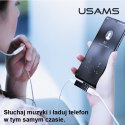 USAMS Adapter AU12 2w1 USB-C + 3,5mm czarny/black SJ386TC01 (US-SJ386)