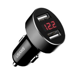 USAMS Ład. sam. 2xUSB C1 2,1A LED czarny/black CC45GC01 (US-CC045)