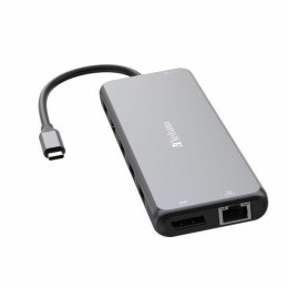 Verbatim Adapter Hub USB-C - 2xHDMI/DP/ Eternet/6xUSB-A/Jack 3.5mm/2xUSB-C aluminium/aluminum 32153