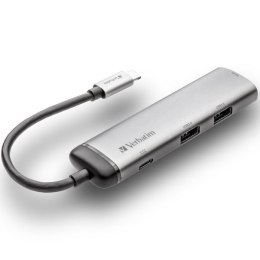 Verbatim Adapter Hub USB-C - USB-C/ 2xUSB-A 3.0/HDMI aluminium/aluminum 49140