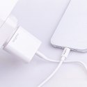 Maxlife ładowarka sieciowa PD QC MXTC-06-20AC 1x USB-C 1x USB 20W biała + kabel USB-C - USB-C 20W