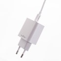 Maxlife ładowarka sieciowa PD QC MXTC-06-20C 1x USB-C 20W biała + kabel USB-C - Lightning 20W